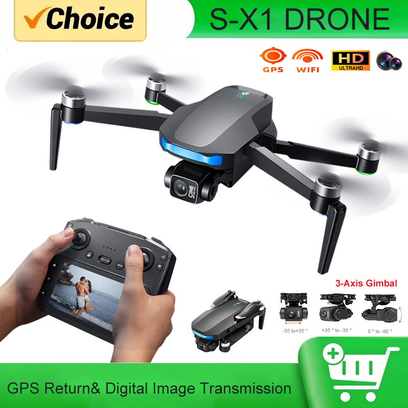 Drone Gimbal 3 Axis - S-X1 MAX – GPS-дрон с 3-осевым